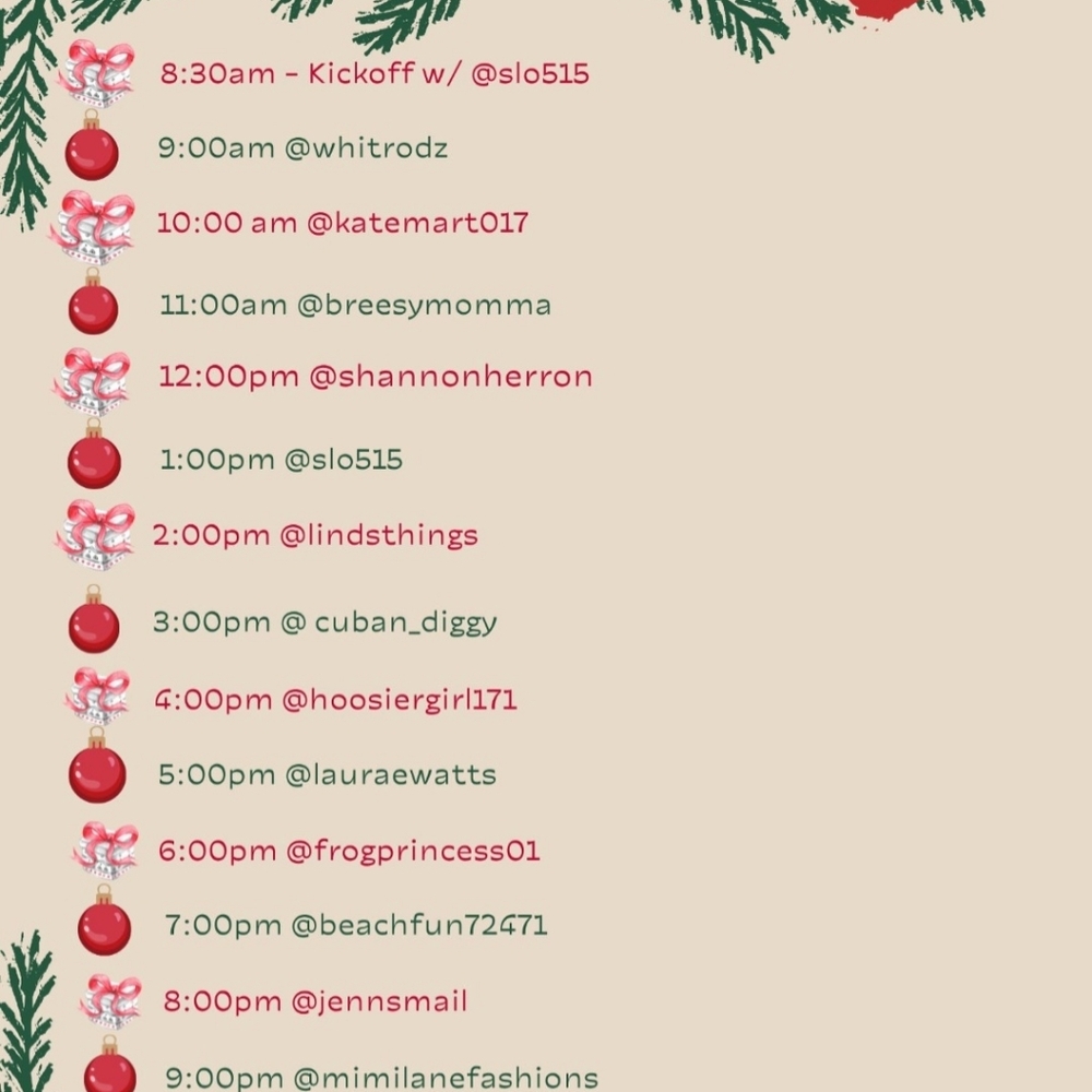13 Hours of POSHmas! 13 Sellers!! November 23rd all day!!! - Picture 2 of 2